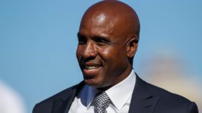 Barry Bonds in a suit