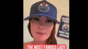 Kait in an Oilers hat