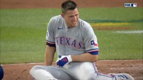 Rangers shortstop Corey Seager with a wrist injury