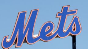 The logo of the New York Mets