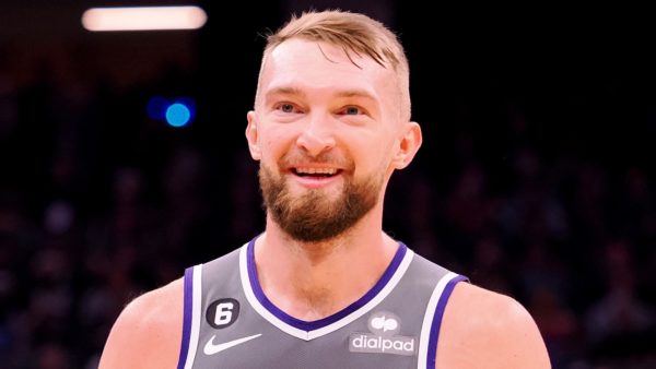 Domantas Sabonis smiling