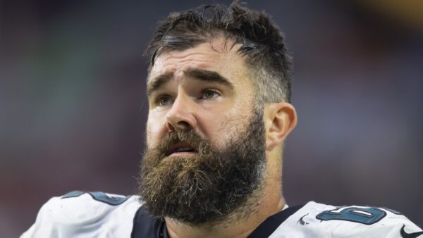 Jason Kelce in pads