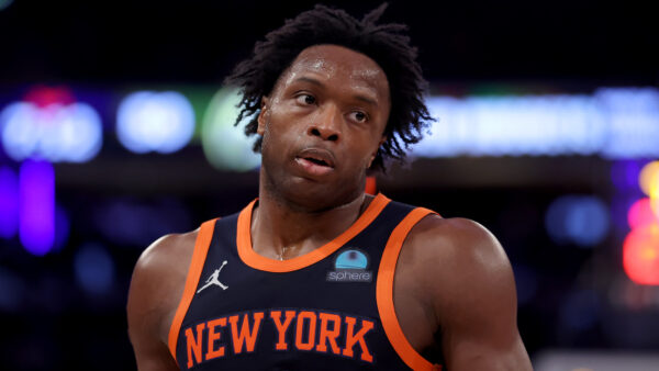 OG Anunoby in a Knicks uniform