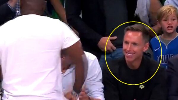 Steve Nash at an NBA Finals game