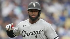 Luis Robert in his White Sox uniform