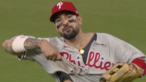 Nick Castellanos celebrating