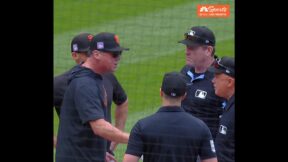 Bob Melvin getting ejected before a game