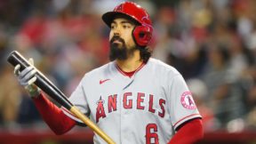 Anthony Rendon holding his bat