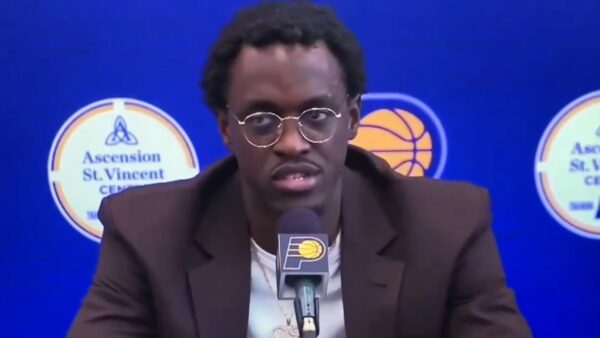 Pascal Siakam at a Pacers press conference