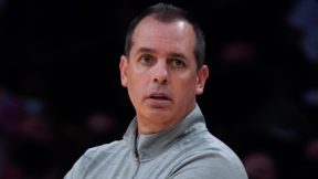 Frank Vogel looking on