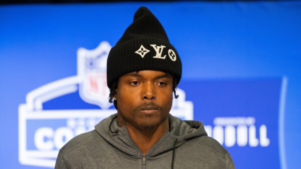 Khyree Jackson at the NFL Combine