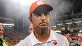 Dabo Swinney on the field