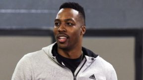 Dwight Howard looking on