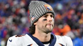 Jarrett Stidham in a knit cap