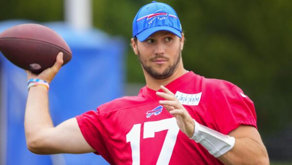 Josh Allen delivers a pass