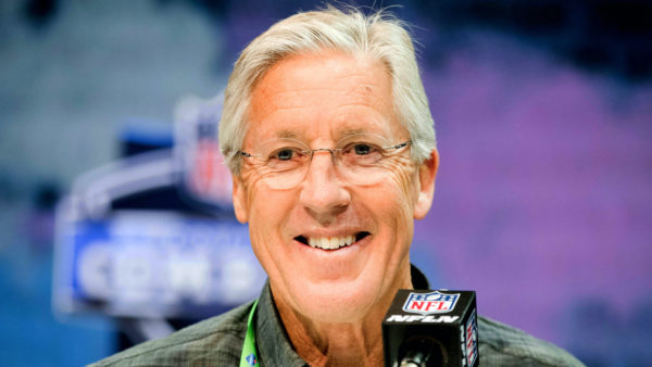 Pete Carroll at a press conference