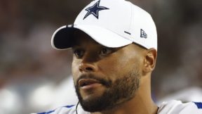 Dak Prescott in a Cowboys hat