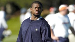 Maurice Clarett looking on