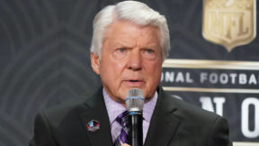 Jimmy Johnson at a press conference