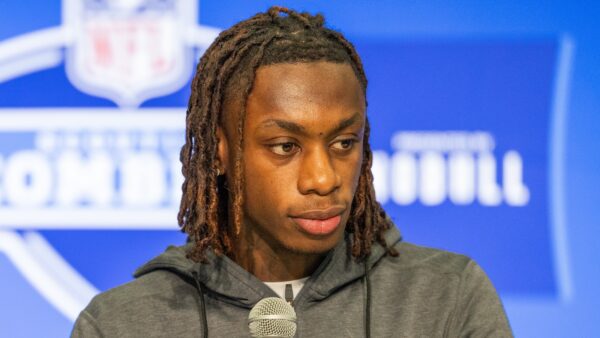 Xavier Worthy at the NFL Combine