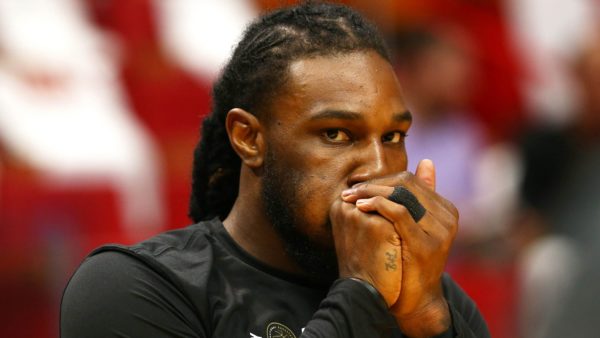 Jae Crowder covering his mouth