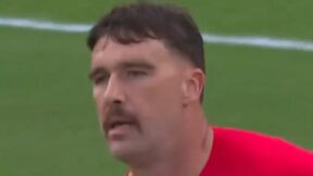 Travis Kelce hair and mustache